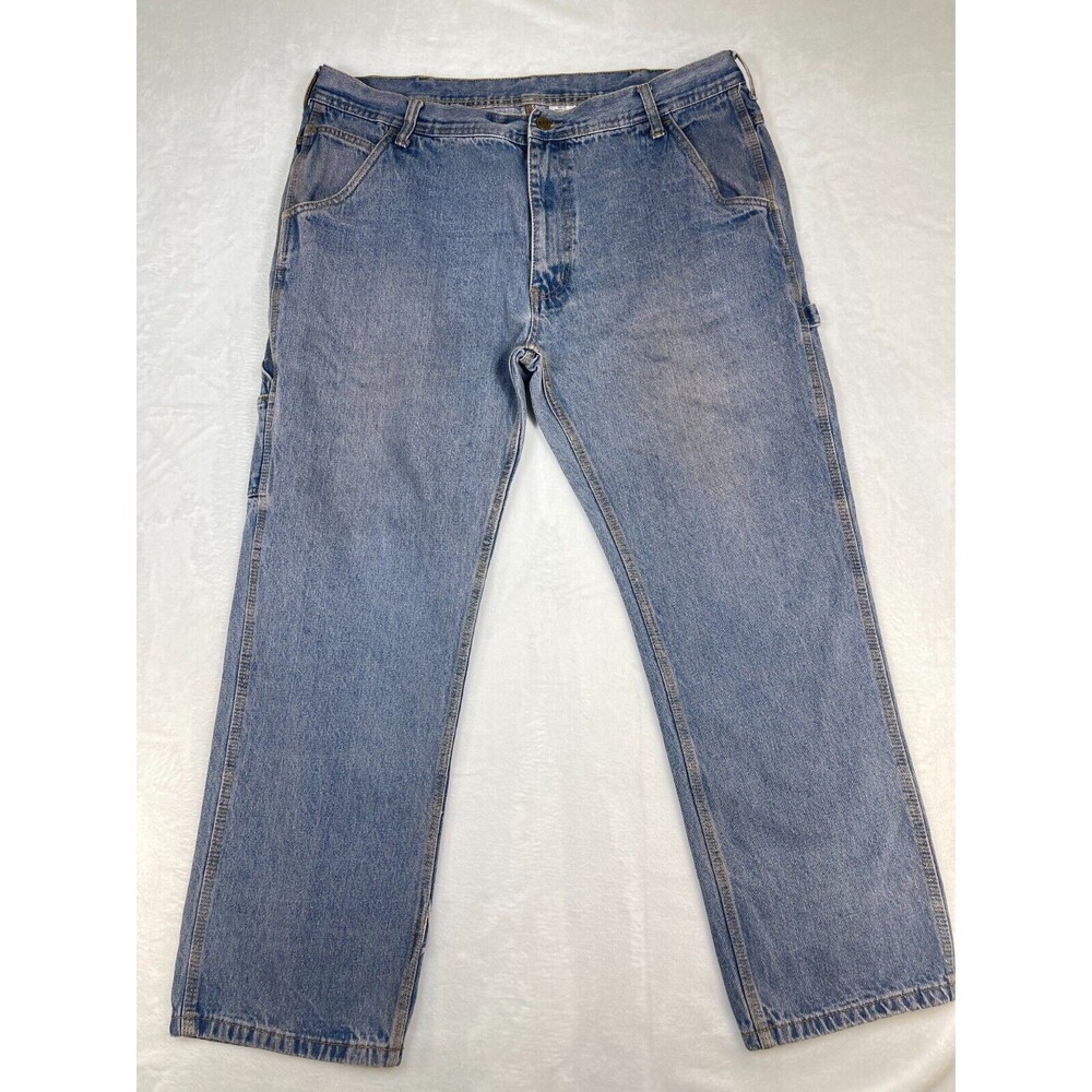 KEY Jeans Men's Size 40 x 30 Blue Carpenter Denim Pink Tint Wash Vintage